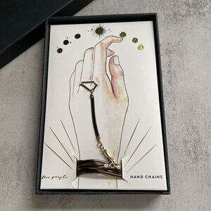 NIB Free People Hand Chain Bronze Gold Multi-Strand Finger to Wrist Boho RARE